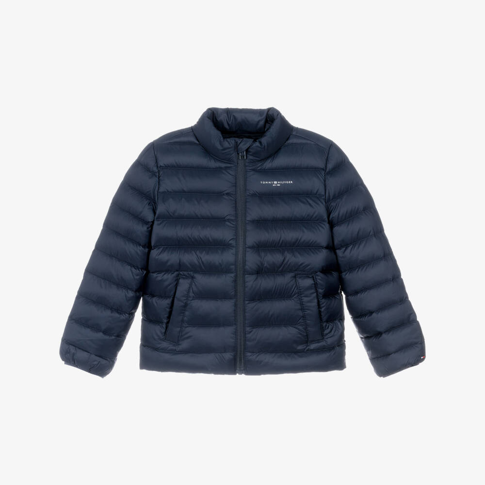 Tommy Hilfiger-Boys Navy Blue Down Padded Puffer Jacket | Childrensalon Outlet