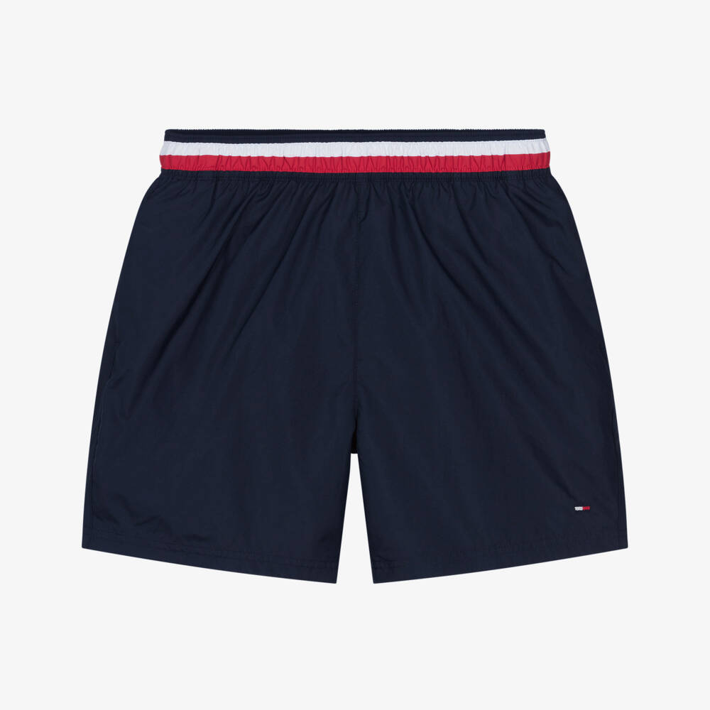 Tommy Hilfiger-Boys Navy Blue Drawstring Swim Shorts | Childrensalon Outlet