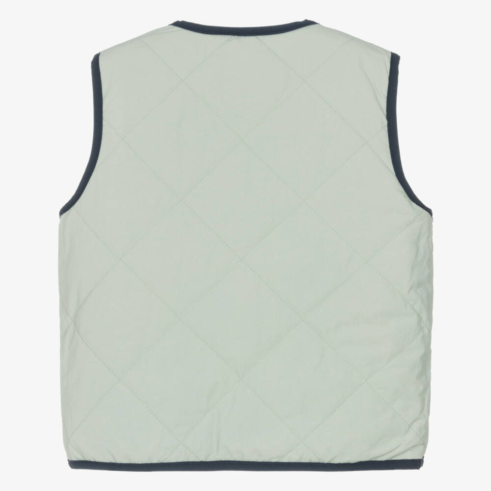 Tommy Hilfiger-Boys Navy Blue & Green Reversible Gilet | Childrensalon Outlet