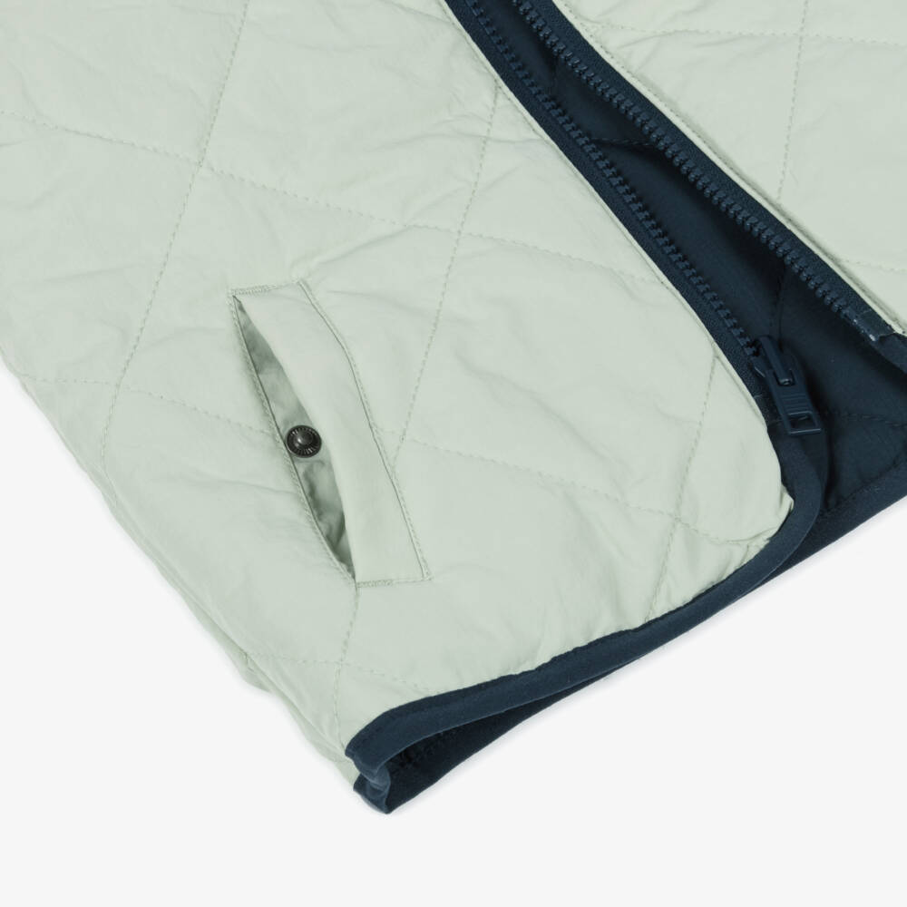 Tommy Hilfiger-Boys Navy Blue & Green Reversible Gilet | Childrensalon Outlet