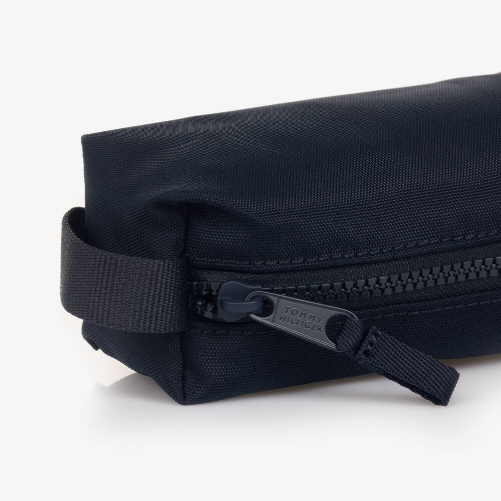 Tommy Hilfiger-Boys Navy Blue Logo Print Pencil Case (20cm) | Childrensalon Outlet