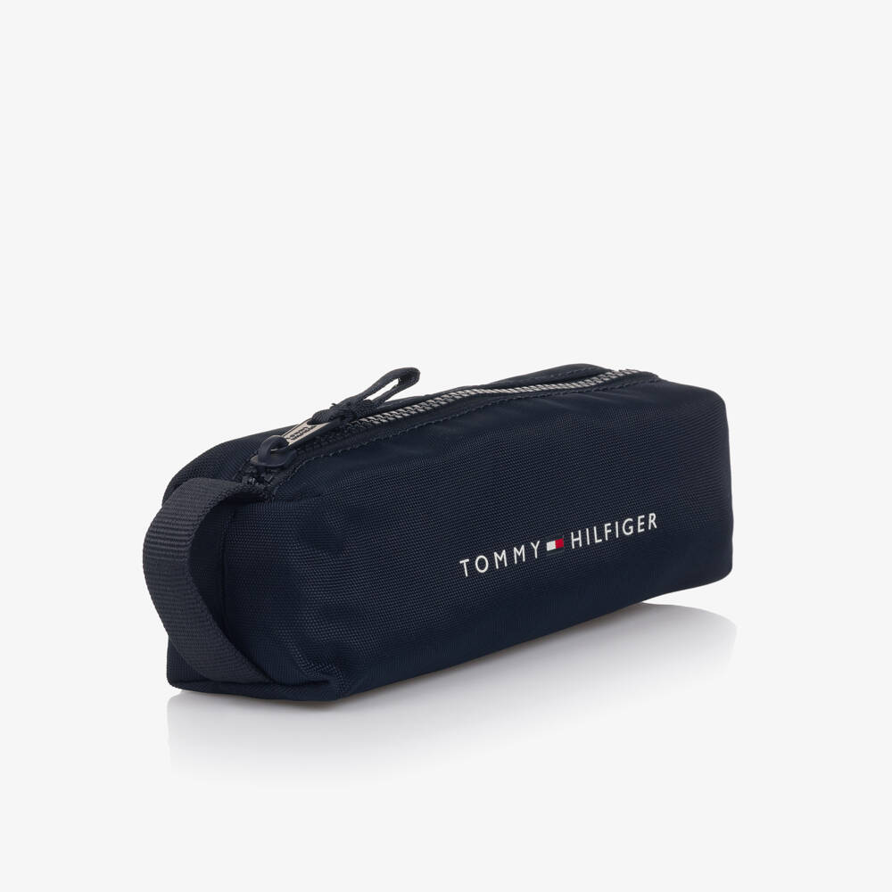 Tommy Hilfiger-Boys Navy Blue Logo Print Pencil Case (20cm) | Childrensalon Outlet