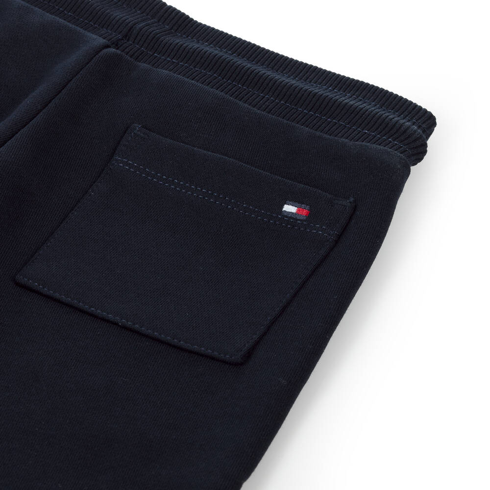 Tommy Hilfiger-Boys Navy Blue Organic Cotton Shorts | Childrensalon Outlet