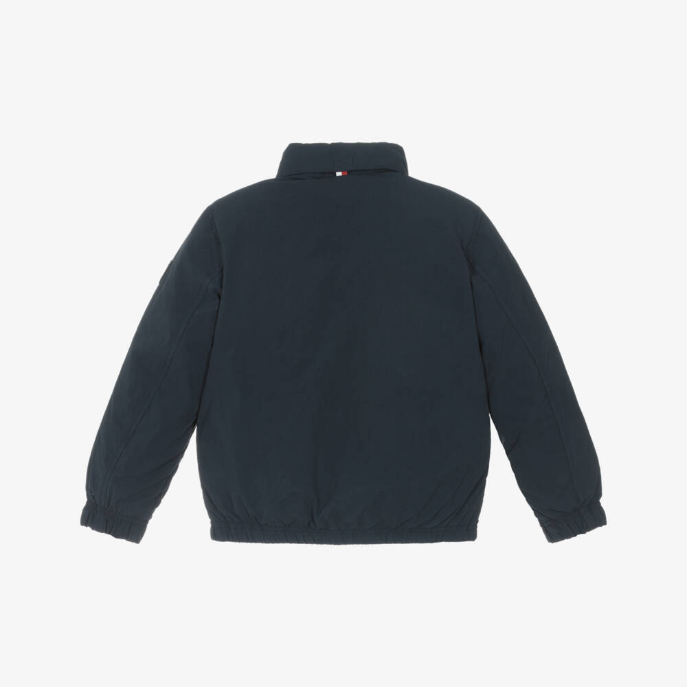 Tommy Hilfiger-Boys Navy Blue Padded Jacket with Packable Hood | Childrensalon Outlet