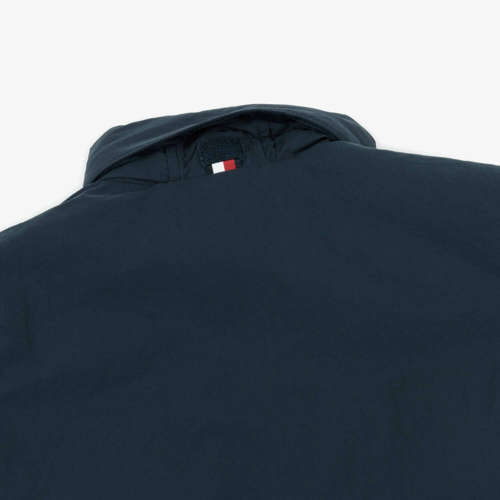 Tommy Hilfiger-Boys Navy Blue Padded Jacket with Packable Hood | Childrensalon Outlet