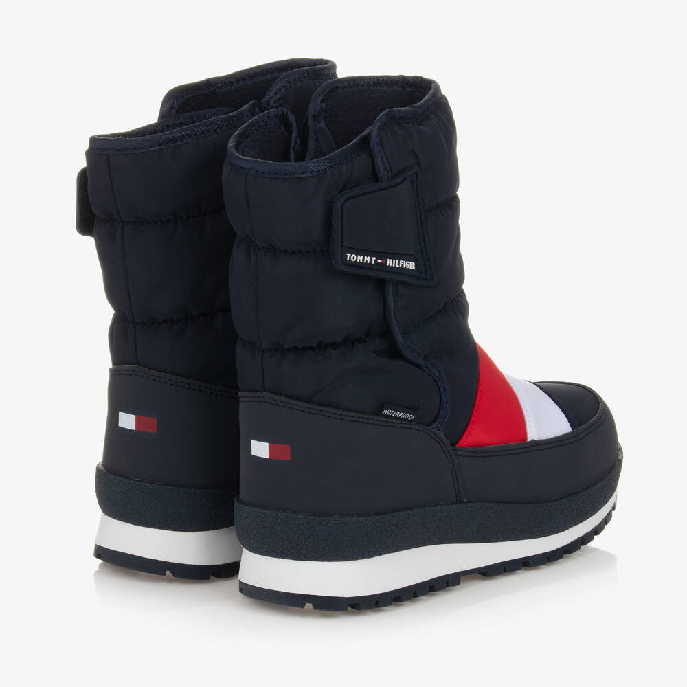 Tommy hilfiger navy blue boots cheap