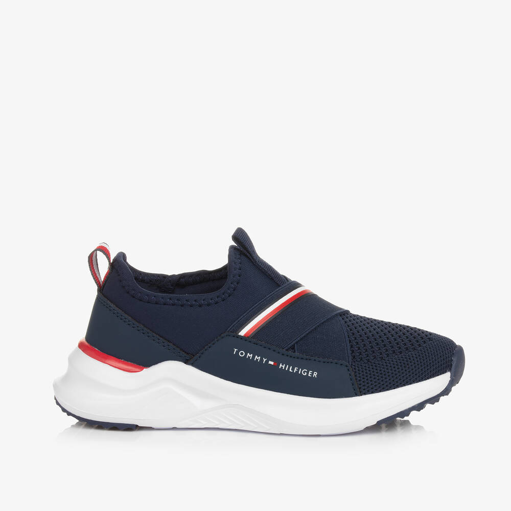 Adidas blue slip on clearance