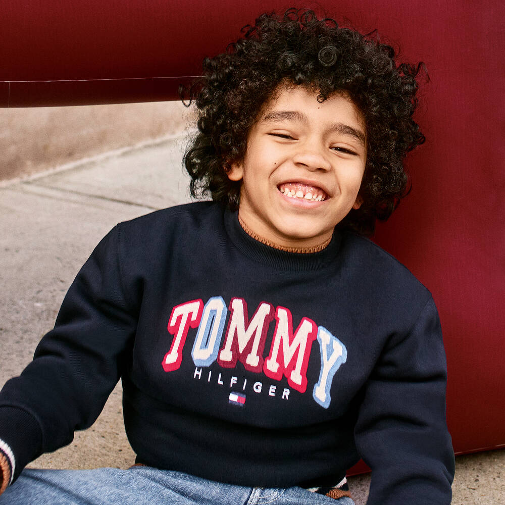 Tommy Hilfiger-Boys Navy Blue Sweatshirt | Childrensalon Outlet