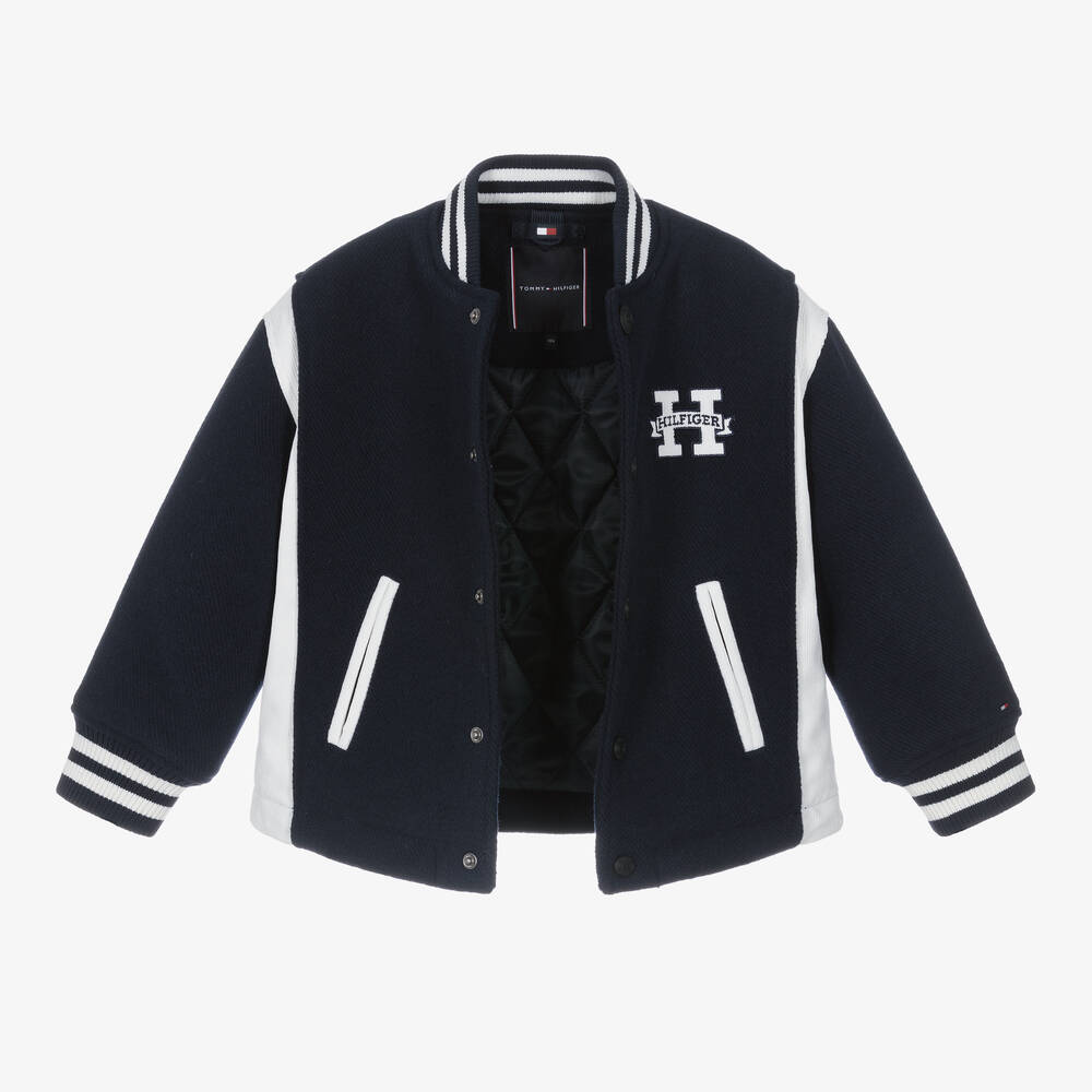 Tommy Hilfiger-Синяя куртка-бомбер Varsity для мальчиков | Childrensalon Outlet
