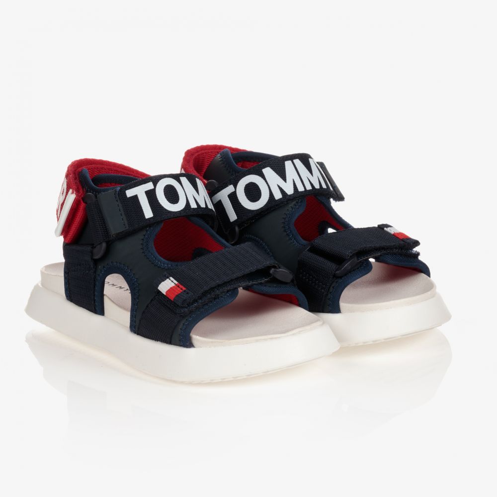 Tommy Hilfiger - Navyblaue Sandalen mit Klettverschluss (J) | Childrensalon