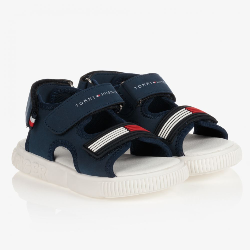 Tommy Hilfiger - Navyblaue Sandalen mit Klettverschluss (J) | Childrensalon