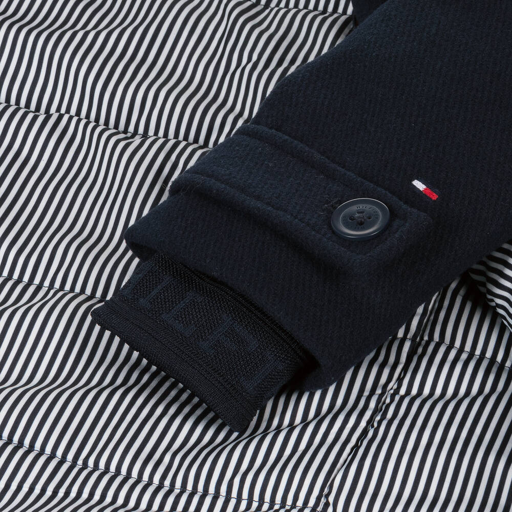 Tommy Hilfiger-معطف بيكوت صوف لون كحلي للأولاد | Childrensalon Outlet