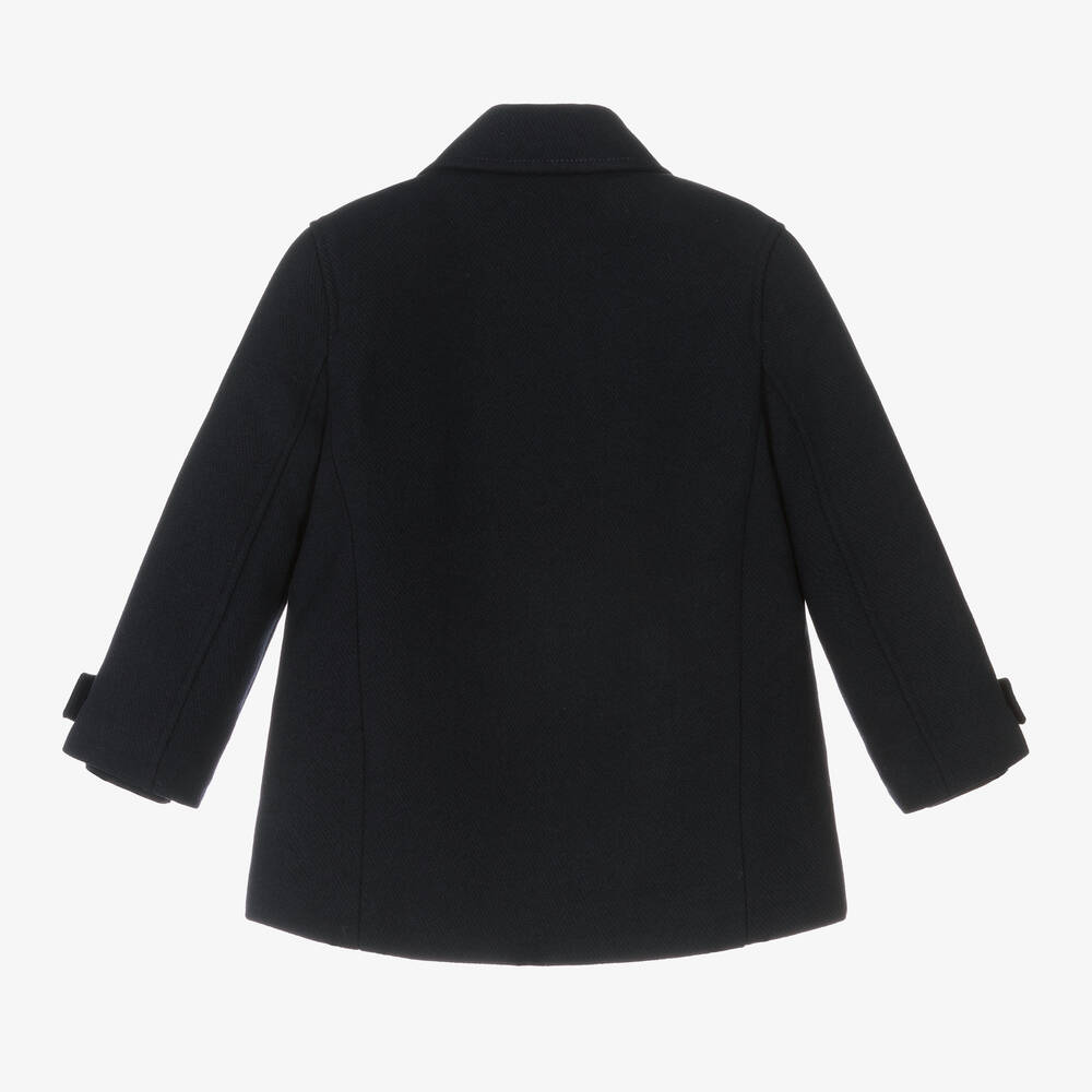 Tommy Hilfiger-معطف بيكوت صوف لون كحلي للأولاد | Childrensalon Outlet