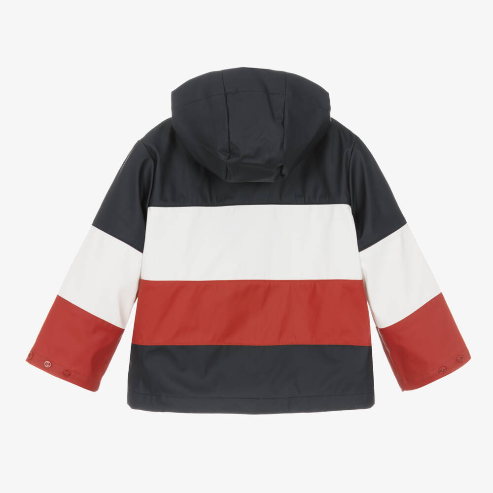 Tommy Hilfiger-Синяя куртка с капюшоном в стиле колор-блок | Childrensalon Outlet