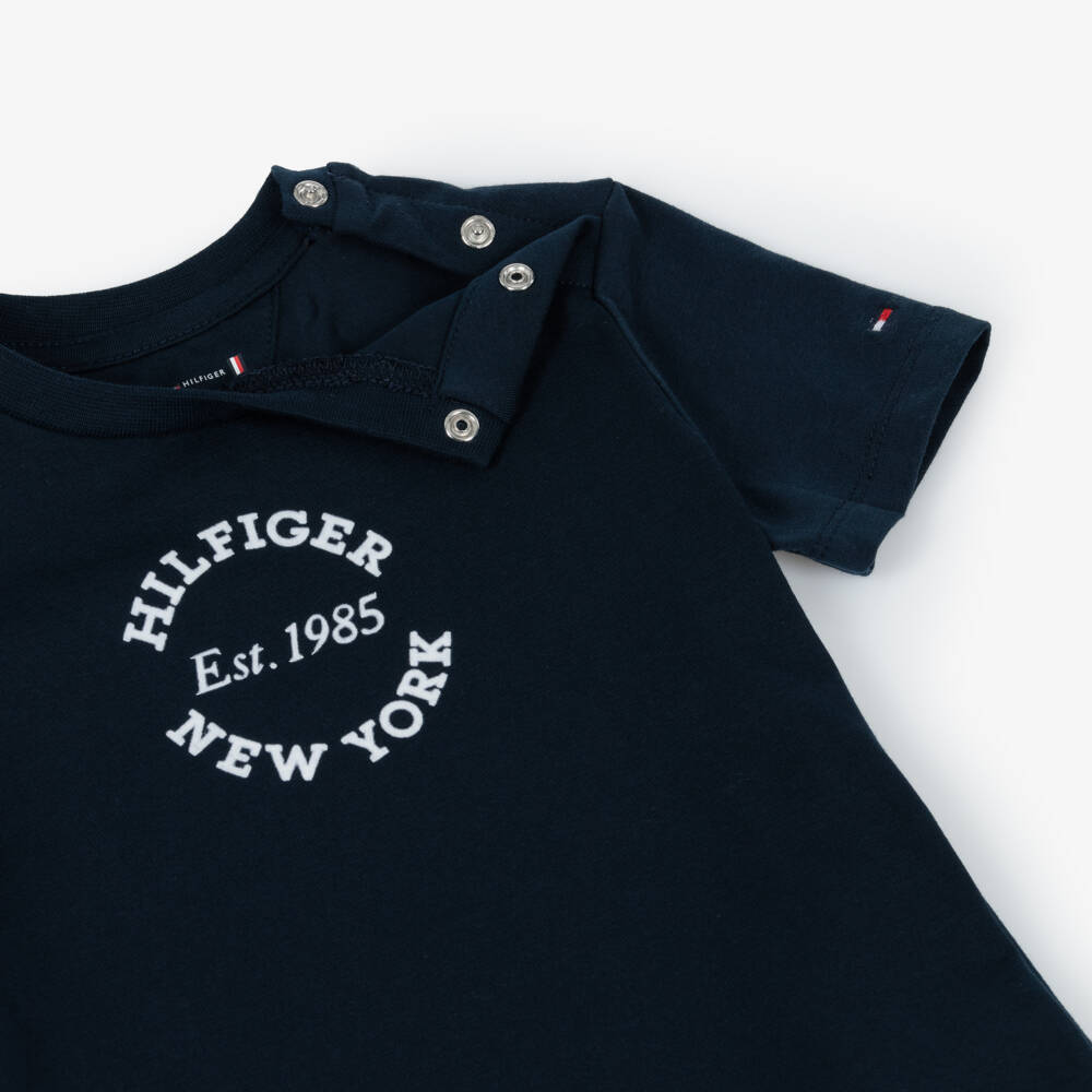 Tommy Hilfiger-Boys Navy Cotton Sporty Tee | Childrensalon Outlet