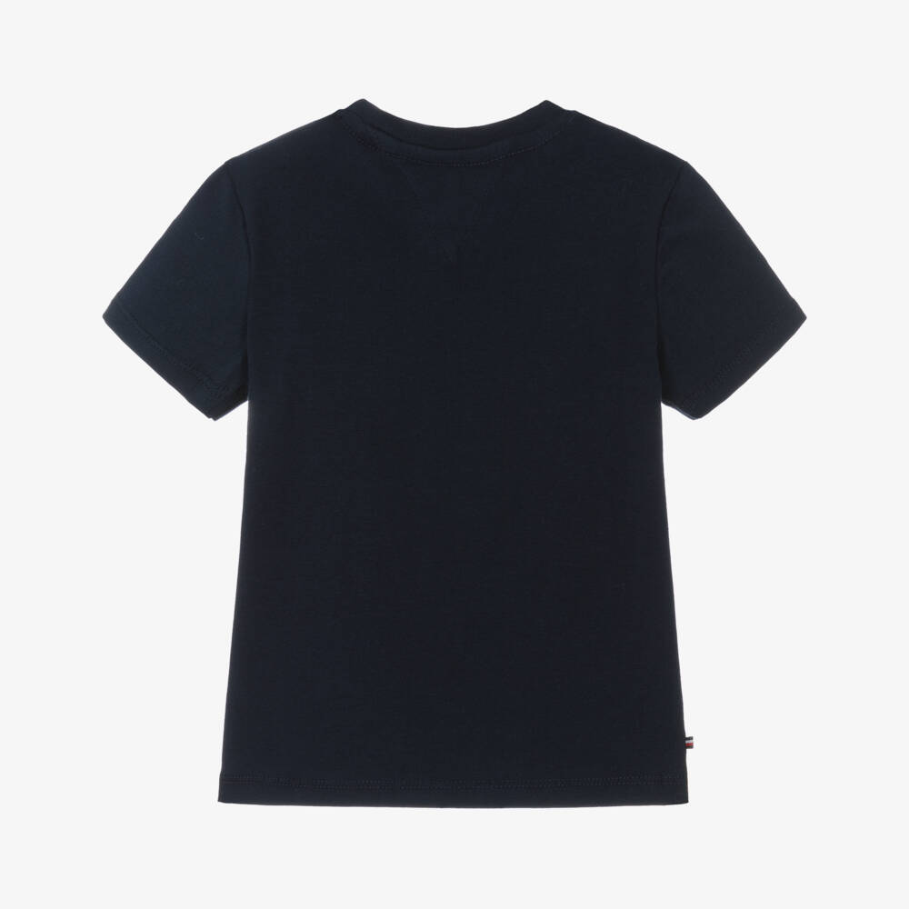 Tommy Hilfiger-Boys Navy Cotton Sporty Tee | Childrensalon Outlet
