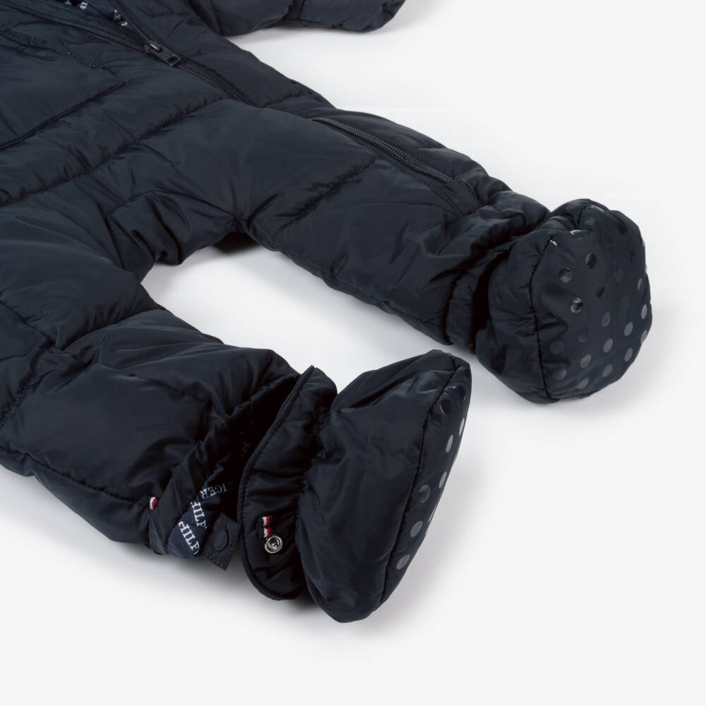 Tommy Hilfiger-Boys Navy Cozy Hooded Snowsuit | Childrensalon Outlet
