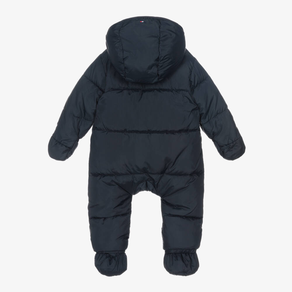 Tommy Hilfiger-Boys Navy Cozy Hooded Snowsuit | Childrensalon Outlet