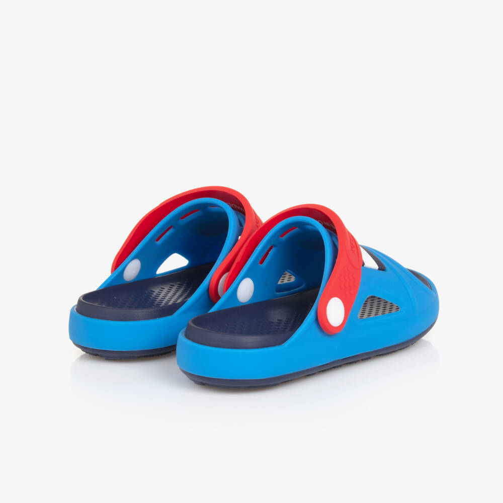 Tommy Hilfiger-Boys Navy Emblem Rubber Slides | Childrensalon Outlet