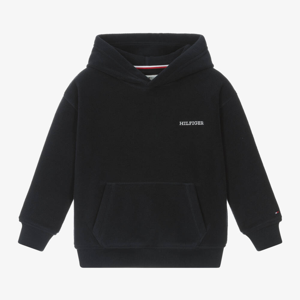 Tommy Hilfiger-Boys Navy Fleece Pullover | Childrensalon Outlet