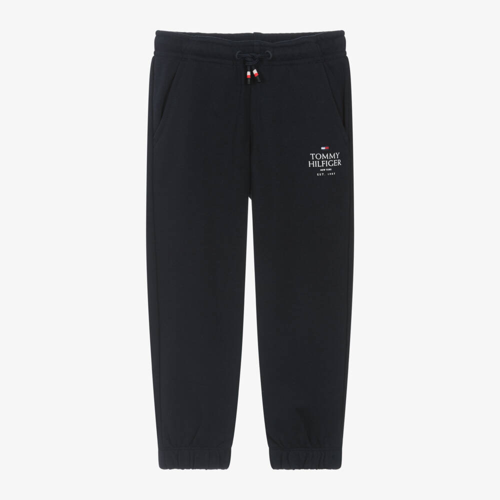 Tommy Hilfiger-Boys Navy Jersey Joggers | Childrensalon Outlet