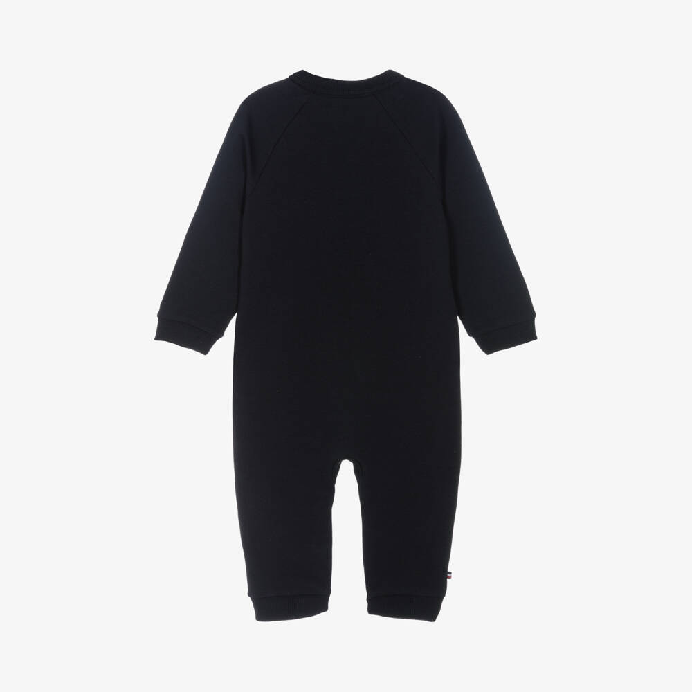 Tommy Hilfiger-Boys Navy Logo Romper | Childrensalon Outlet
