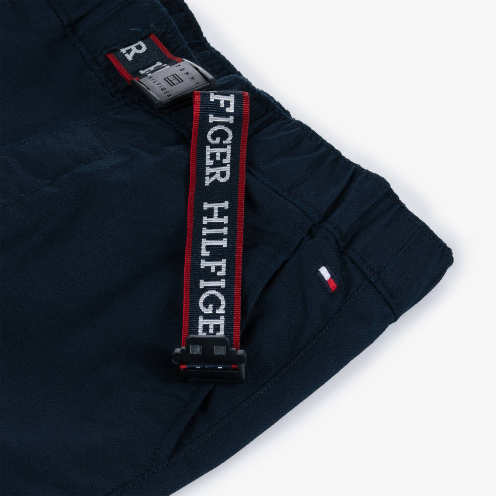 Tommy Hilfiger-Boys Navy Organic Cotton Chinos | Childrensalon Outlet