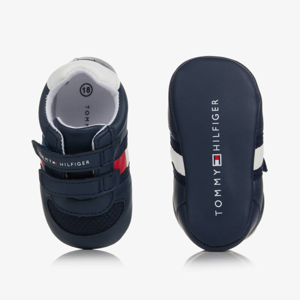Tommy Hilfiger-Boys Navy Pre-Walker Trainers | Childrensalon Outlet