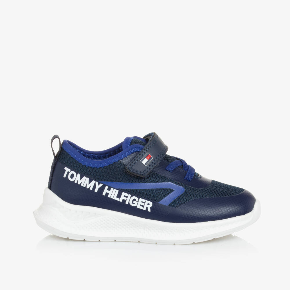 Tommy Hilfiger-Boys Navy Secure-Fit Sneakers | Childrensalon Outlet