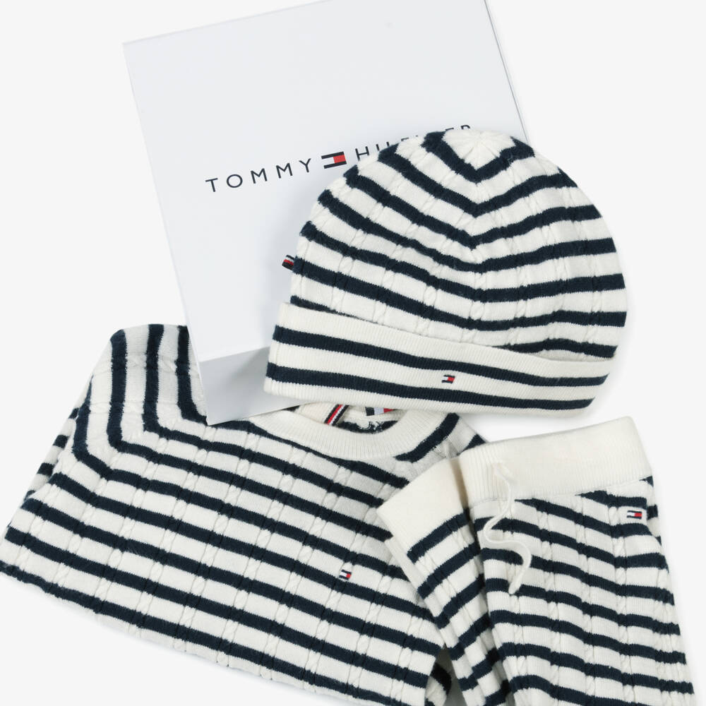 Tommy Hilfiger-Boys Navy Striped Knit Ensemble | Childrensalon Outlet