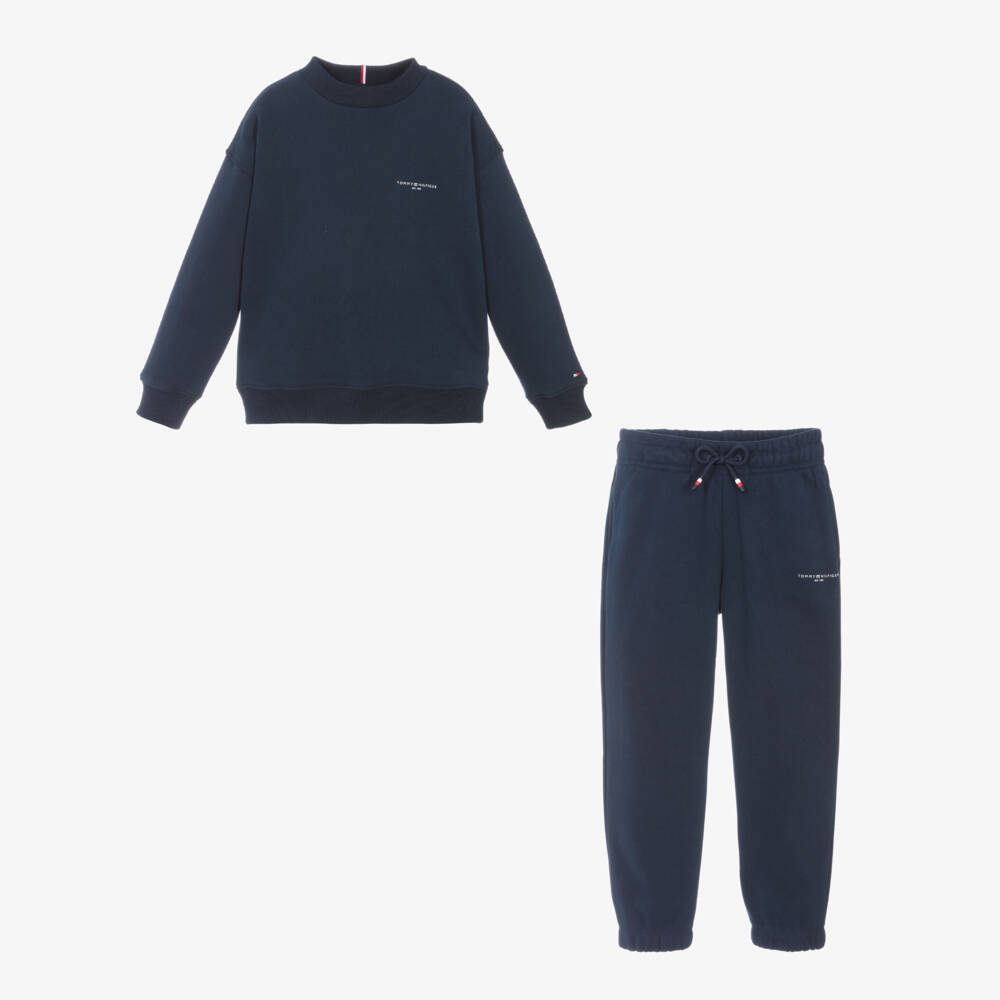 Tommy Hilfiger-Boys Navy Tracksuit Set | Childrensalon Outlet
