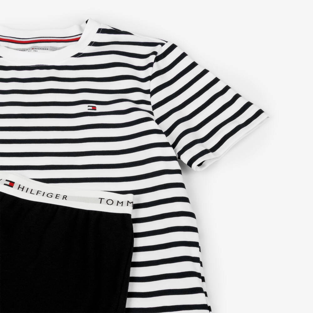 Tommy Hilfiger-Boys Navy & White Cozy Striped Sleepwear | Childrensalon Outlet