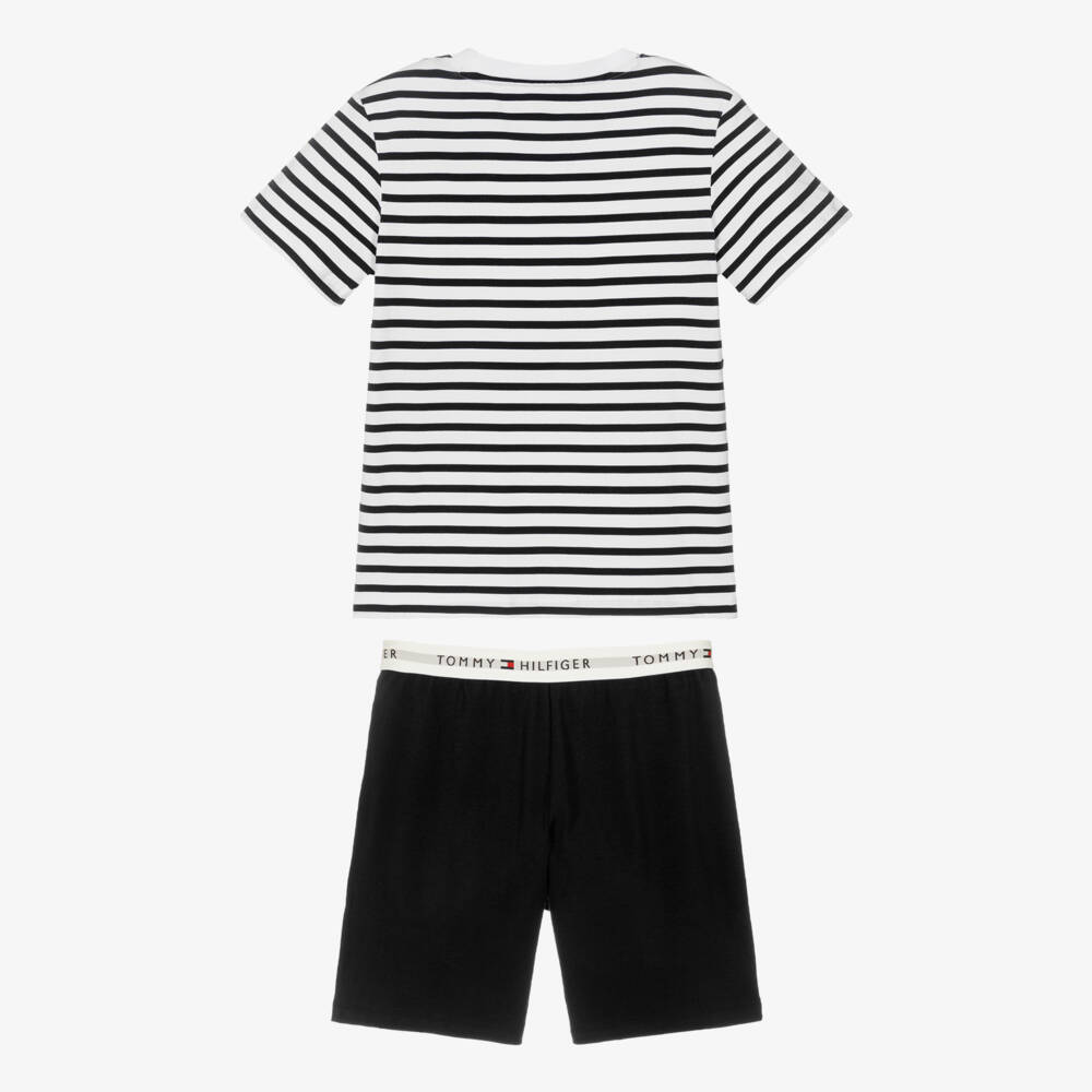 Tommy Hilfiger-Boys Navy & White Cozy Striped Sleepwear | Childrensalon Outlet