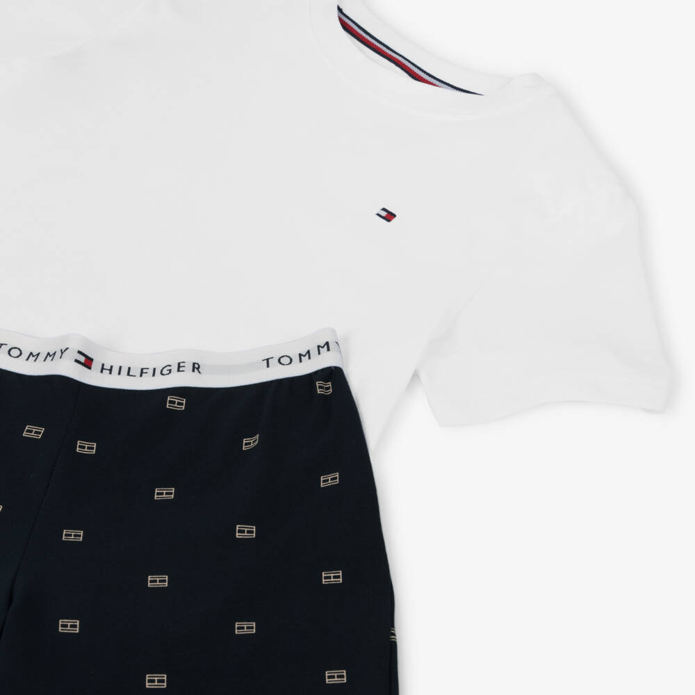 Tommy Hilfiger-Boys Navy & White Logo Sleepwear | Childrensalon Outlet