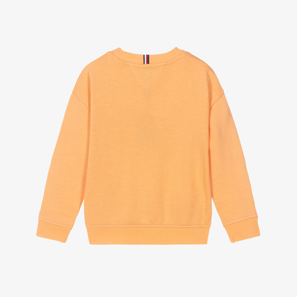 Tommy Hilfiger-Boys Orange Varsity Logo Cotton Sweatshirt | Childrensalon Outlet