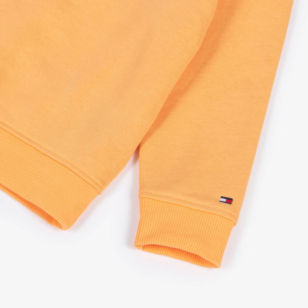 Tommy Hilfiger-Boys Orange Varsity Logo Cotton Sweatshirt | Childrensalon Outlet