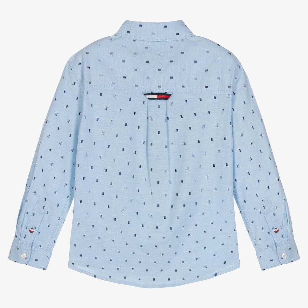 Tommy Hilfiger - Boys Oxford Cotton Logo Shirt | Childrensalon Outlet