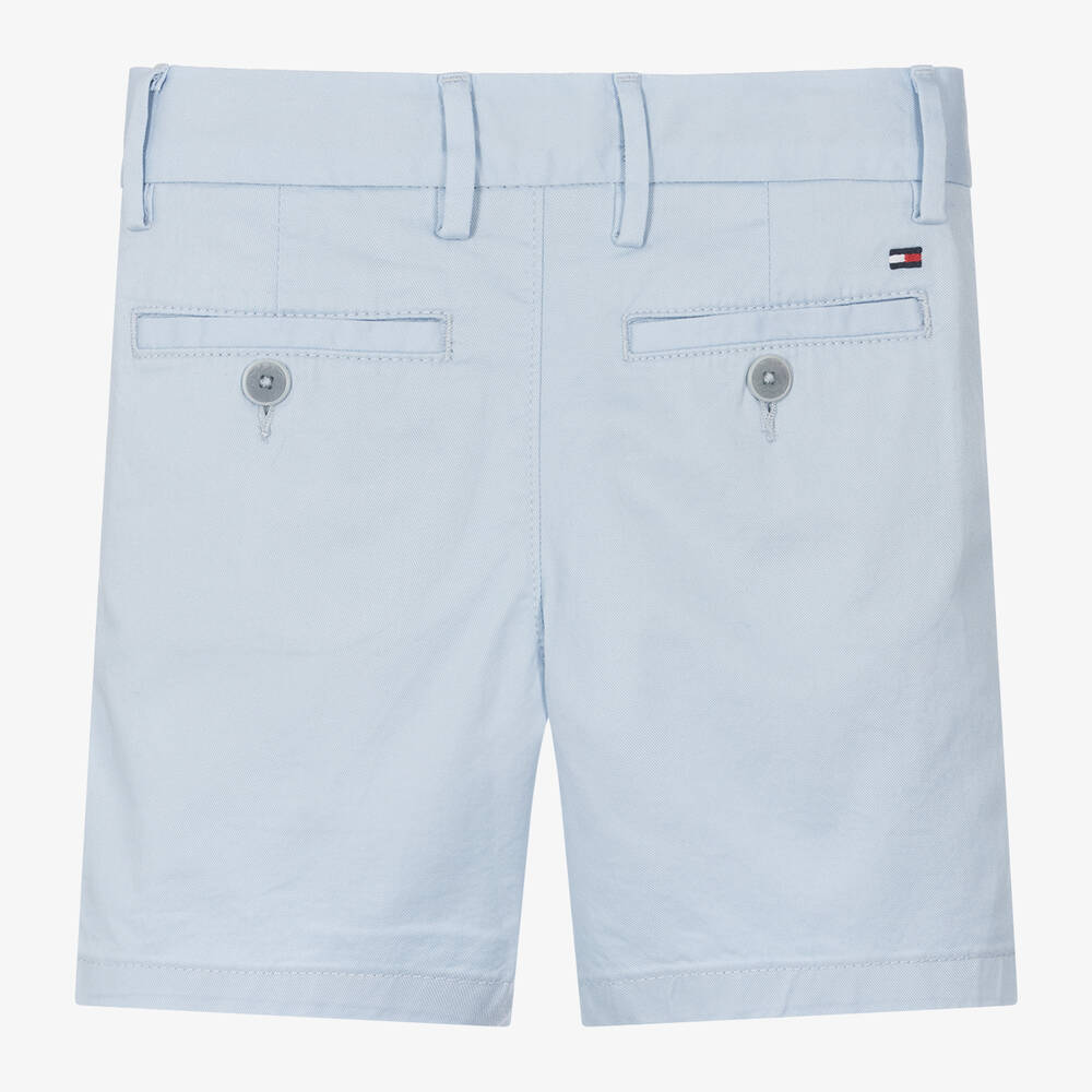 Tommy Hilfiger-Boys Pale Blue Cotton Chino Shorts | Childrensalon Outlet