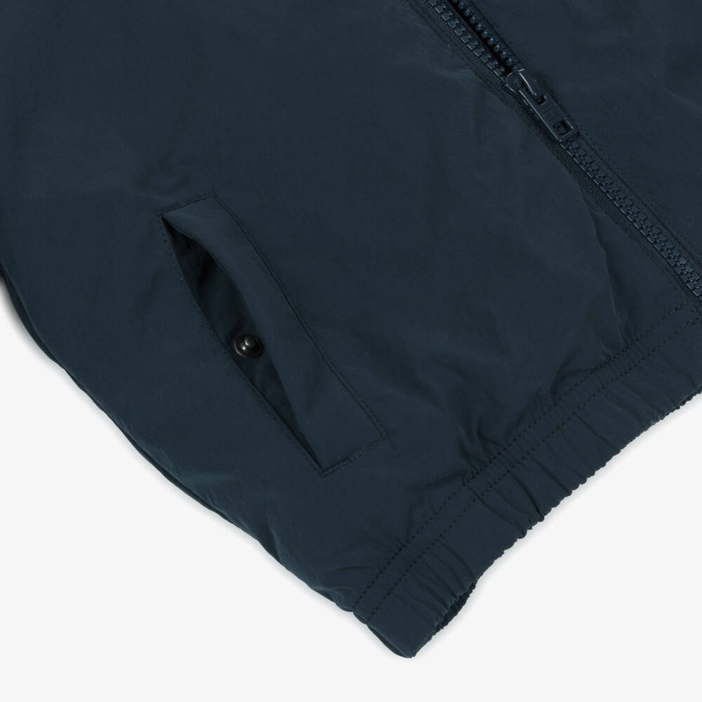 Tommy Hilfiger-Boys Quilted Navy Jacket | Childrensalon Outlet