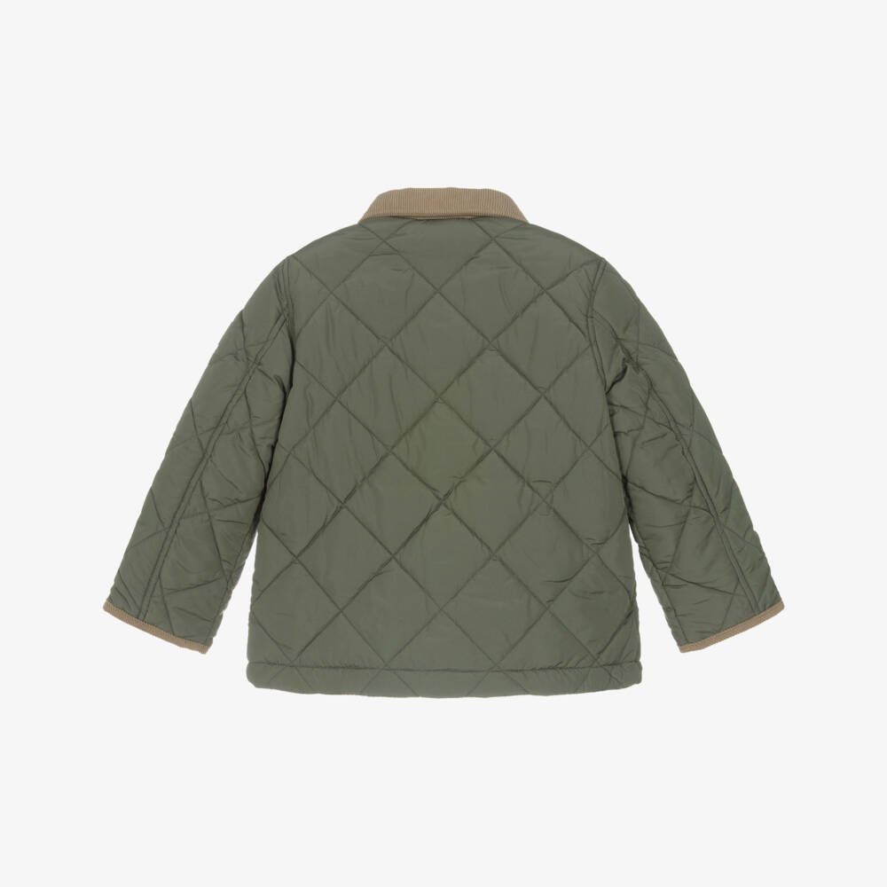 Tommy Hilfiger-Boys Quilted Short Jacket in Green | Childrensalon Outlet
