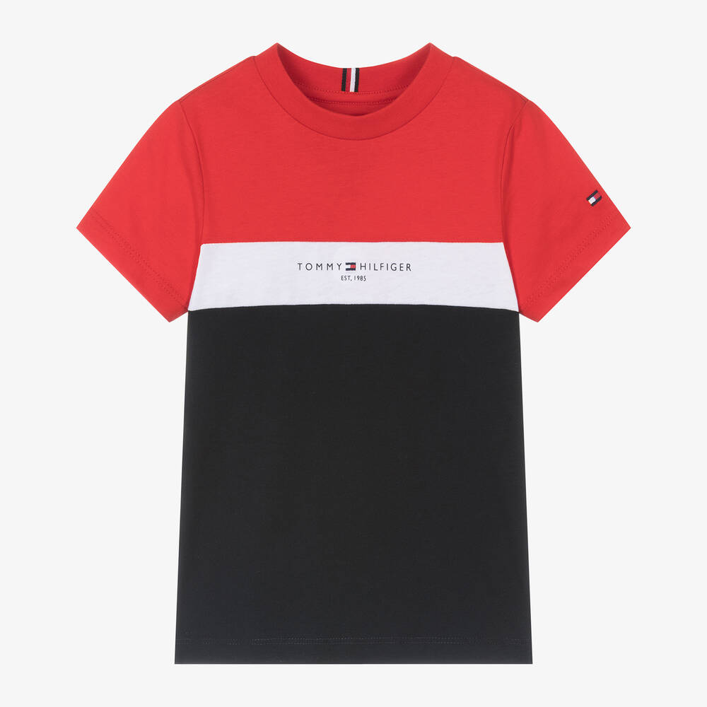 White and red tommy hilfiger shirt cheap