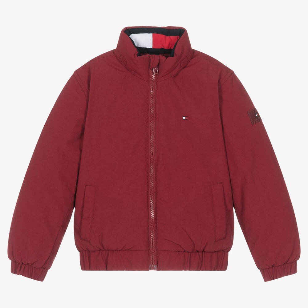 Tommy Hilfiger - Rote gefütterte Jacke für Jungen | Childrensalon