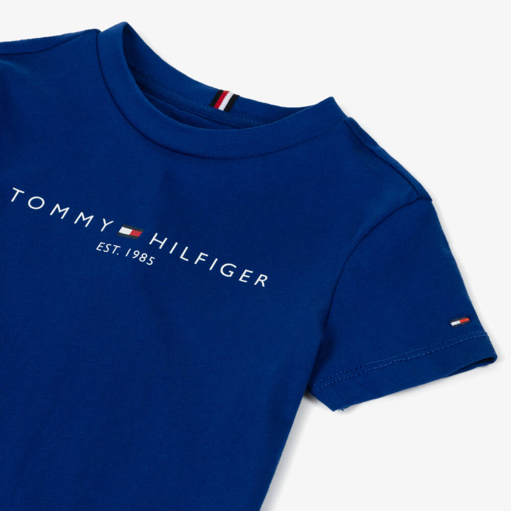 Tommy Hilfiger-Boys Royal Blue Cotton Tee | Childrensalon Outlet