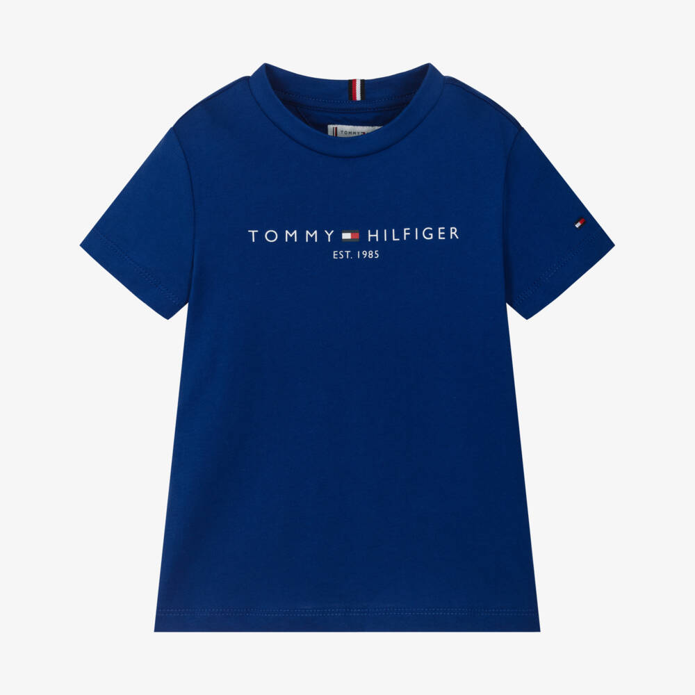 Tommy Hilfiger-تيشيرت قطني أزرق ملكي للأولاد | Childrensalon Outlet