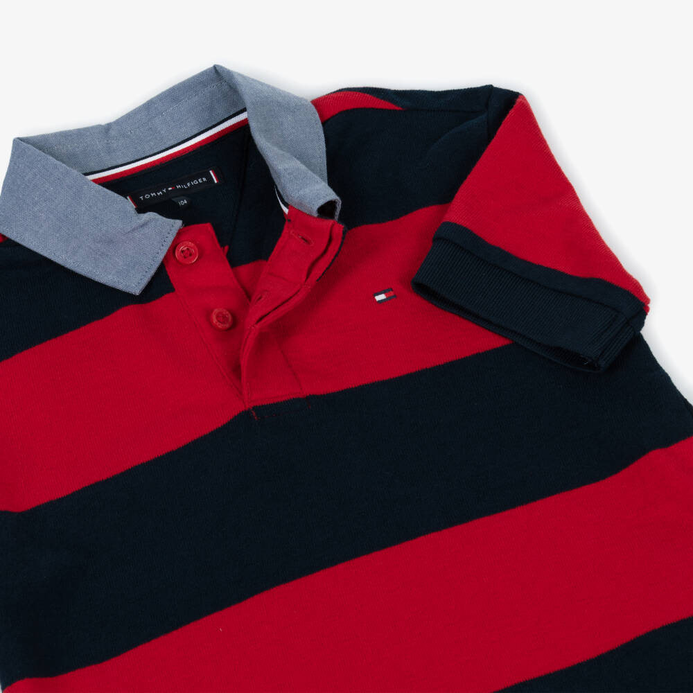 Tommy Hilfiger-Boys Scarlet Banded Polo Top | Childrensalon Outlet