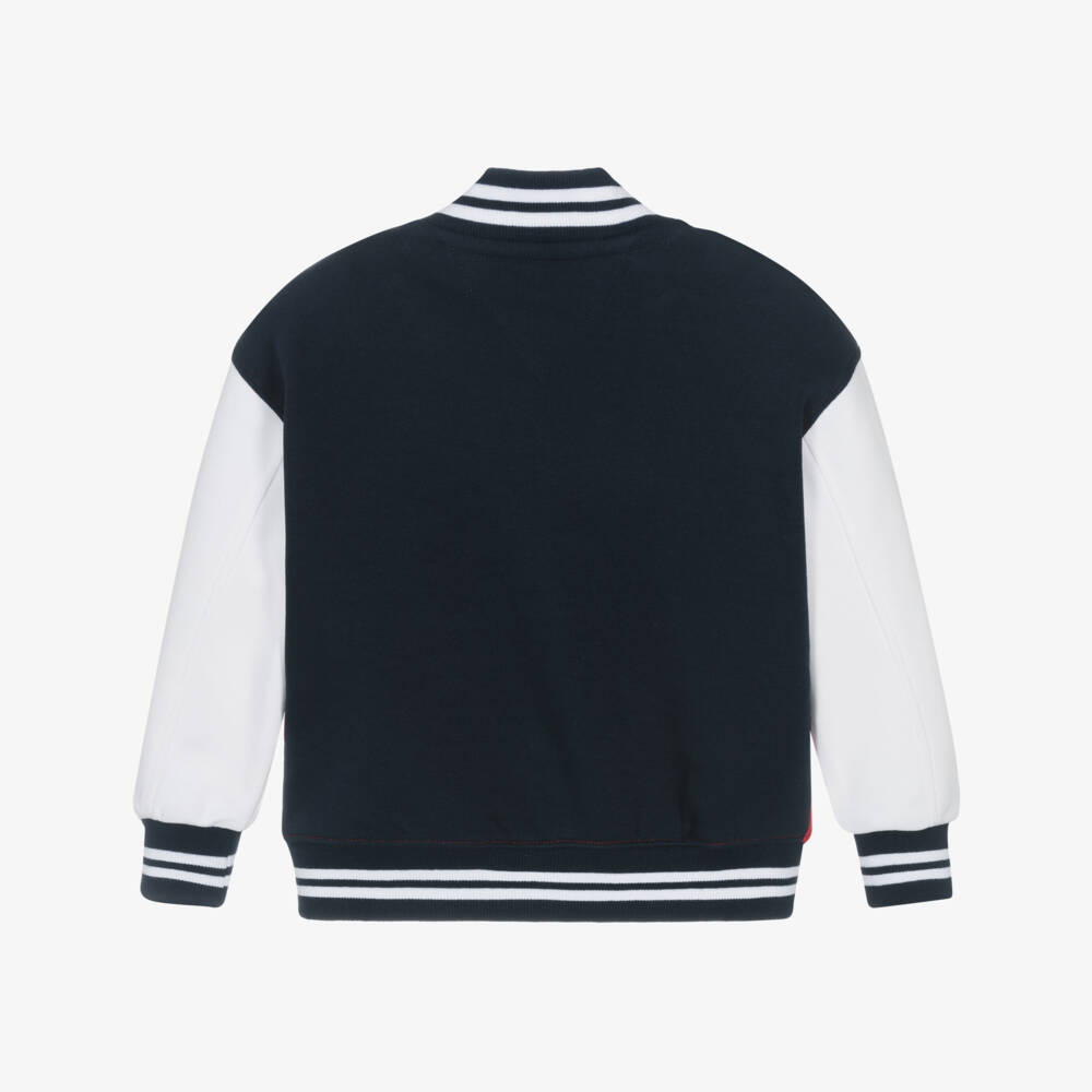 Tommy Hilfiger-Boys Scarlet Colourblock Jersey Bomber | Childrensalon Outlet