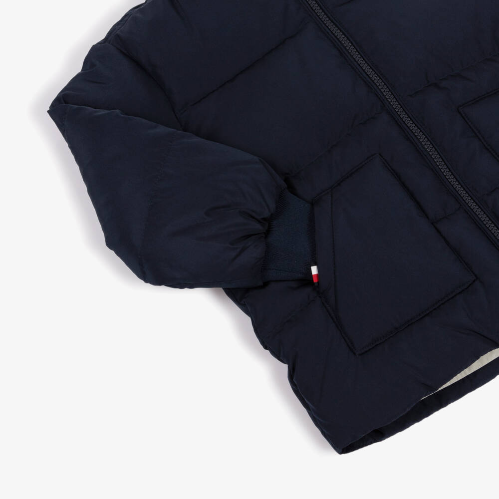 Tommy Hilfiger-Boys Short Jacket with Contrasting Hood | Childrensalon Outlet