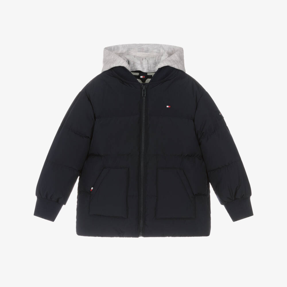 Tommy Hilfiger-Boys Short Jacket with Contrasting Hood | Childrensalon Outlet