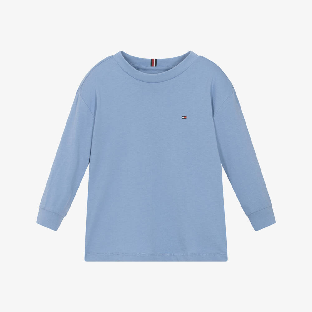 Tommy Hilfiger-Футболка из хлопка светло-голубая для мальчиков | Childrensalon Outlet