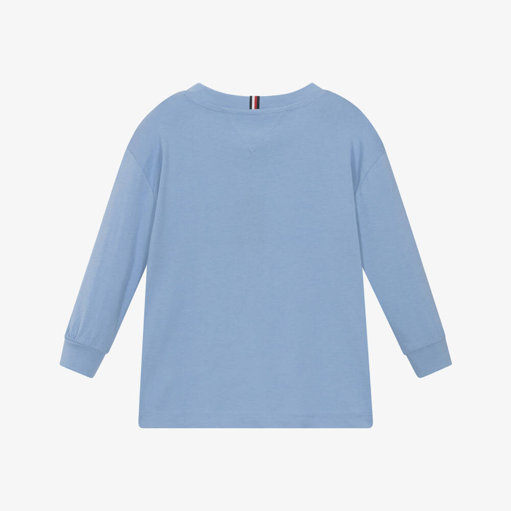 Tommy Hilfiger-Футболка из хлопка светло-голубая для мальчиков | Childrensalon Outlet